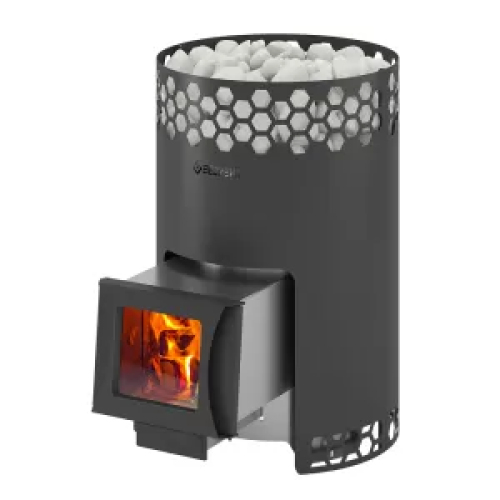 Печь для бани Везувий Чёрная Пчёлка 20 С НЕРЖ.